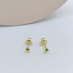 TOUS Earring Gold Teddy Bear Earrings with tsavorite Women Jewelry Gift